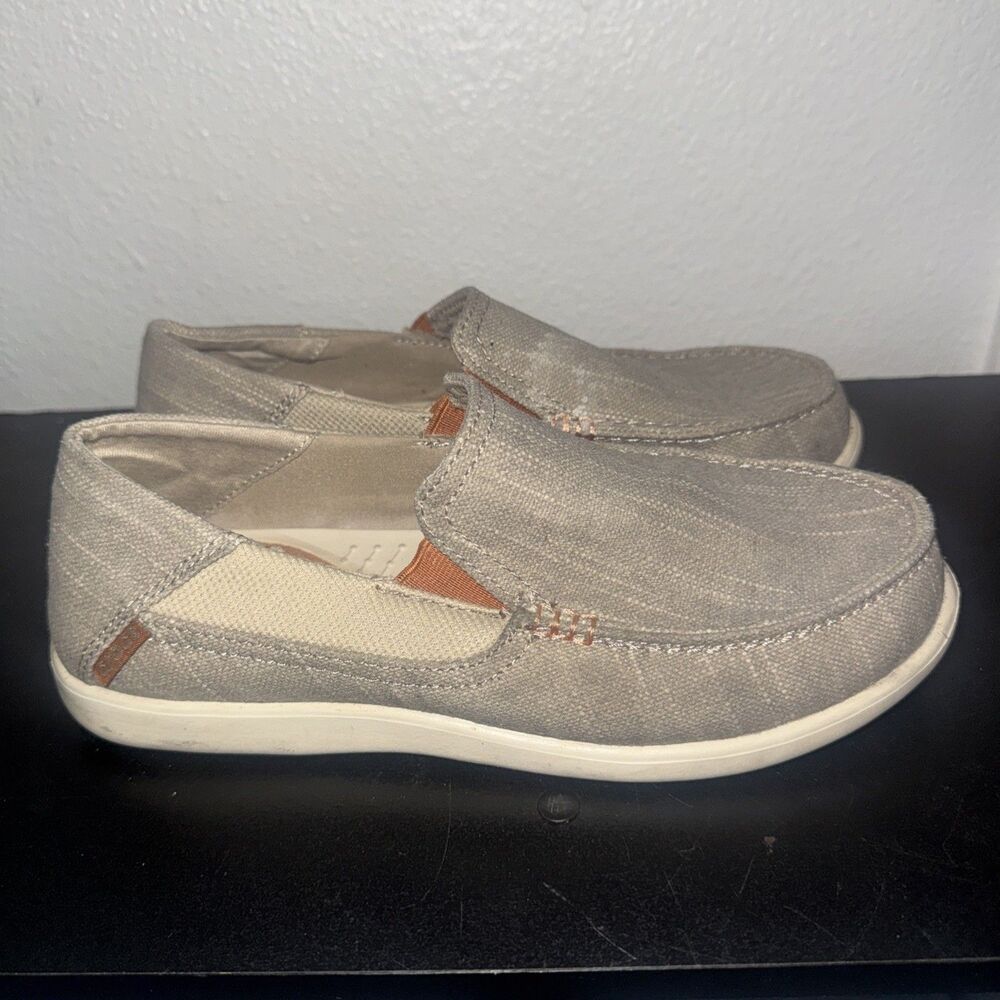 Crocs Men’s Loafers - Santa Cruz Slip On Canvas Loafers, Slip On Shoes Size 7